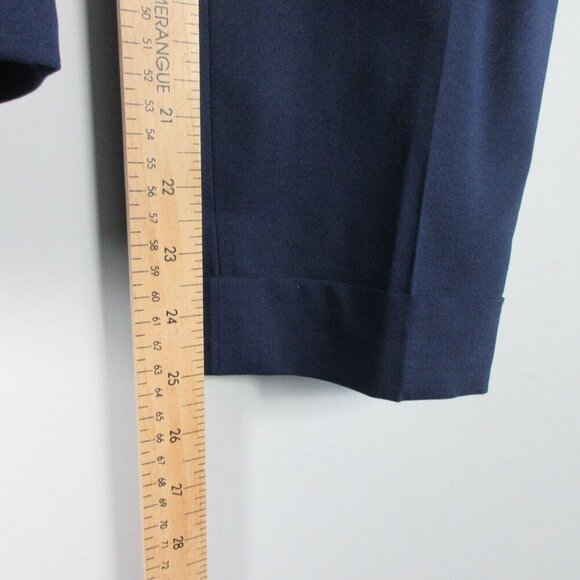 Club Monaco Pants Women's Size 8 Trouser Lightweight Tapered Wool Blend Navy 260 - Picture 4 of 12